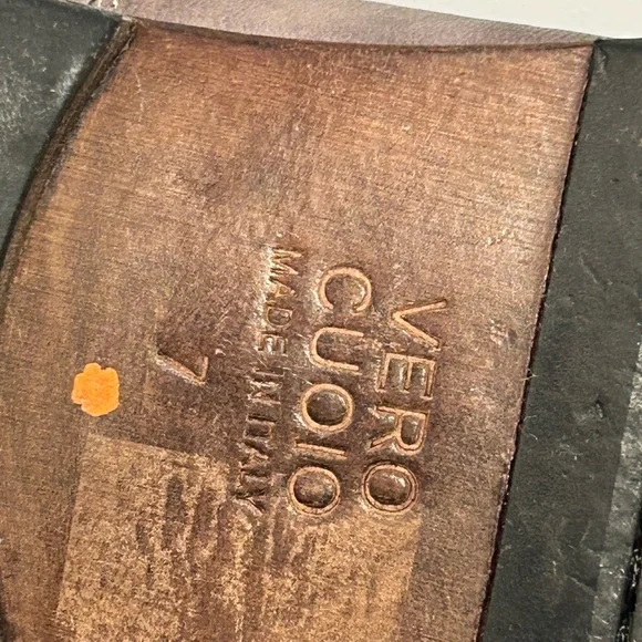 Vero Cuoio Made in Italy Brown Leather Cap Toe Oxford Dress Shoes Mens 7 - Picture 8 of 9